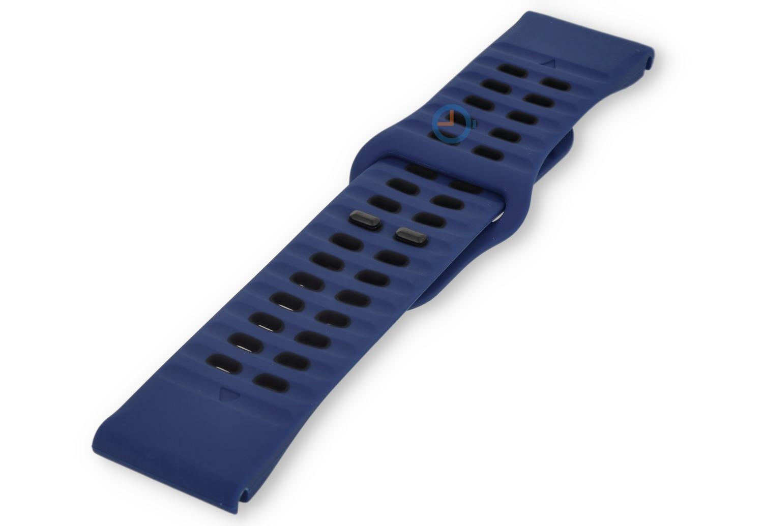 Breathable watch strap silicone - 26mm - blue/black