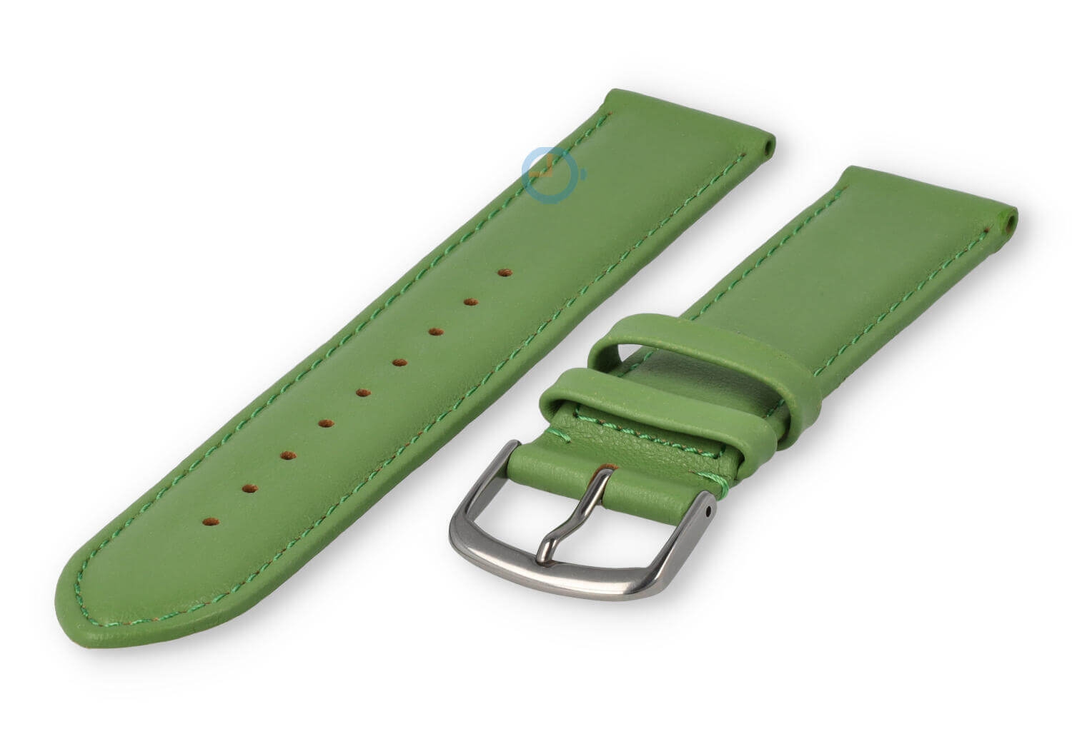 20mm watch strap smooth leather - apple green