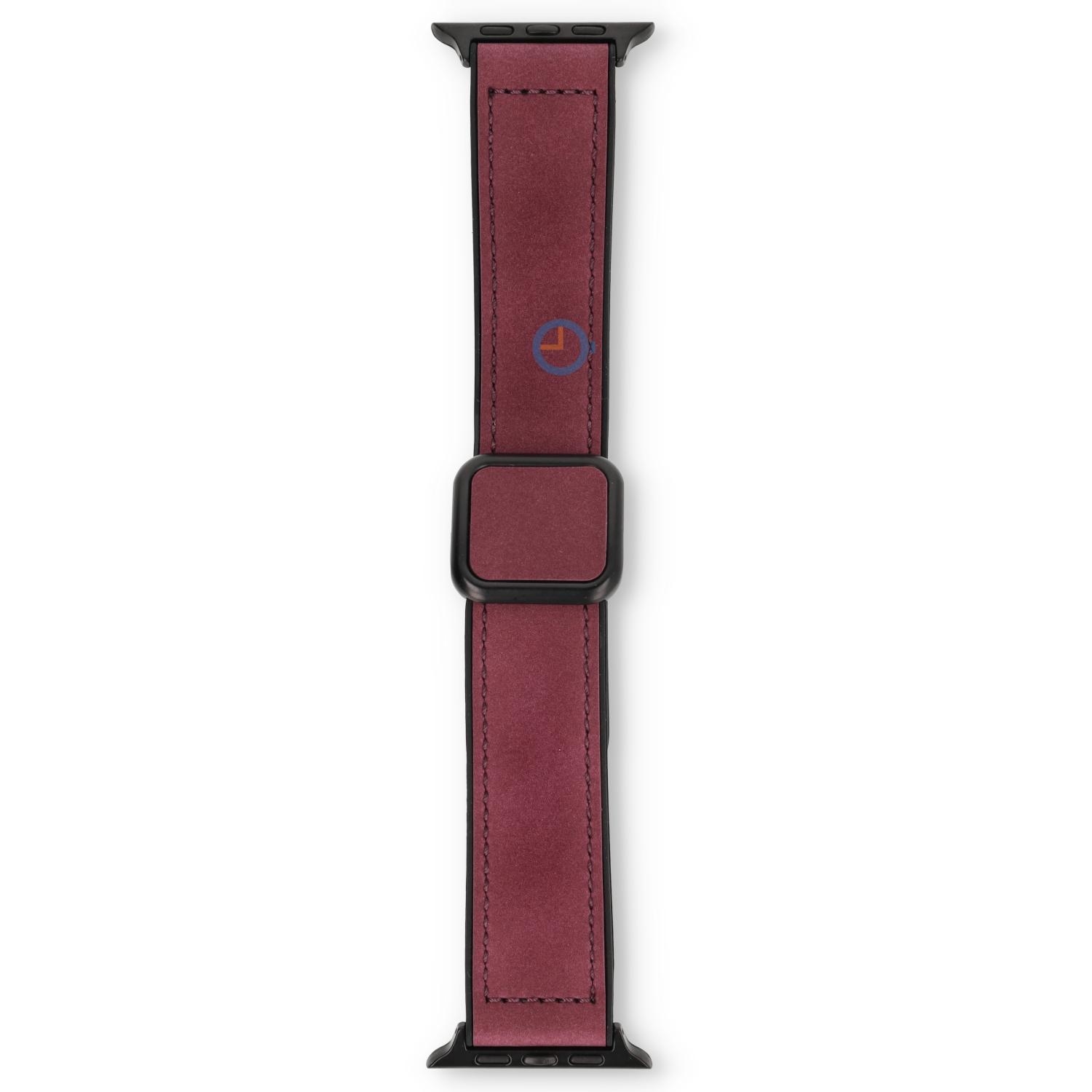 Luxury leather strap Apple 41mm - Burgundy