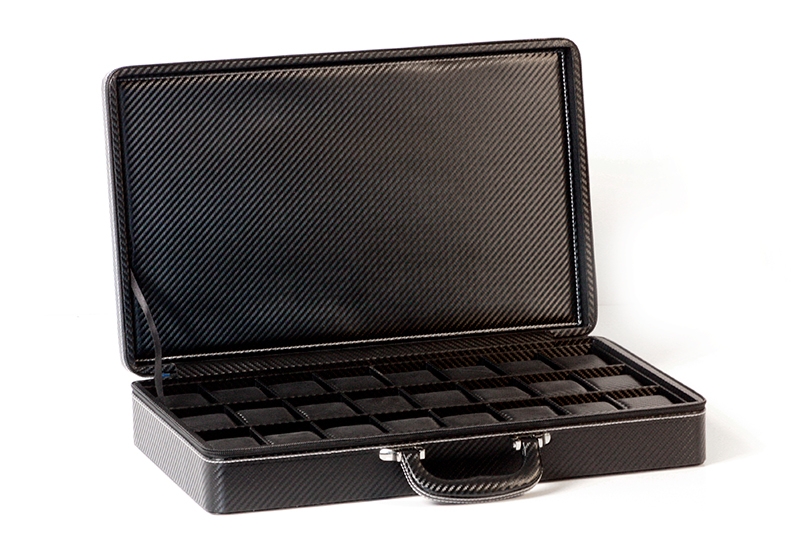 Watch case carbon fibre-look - 24 watches