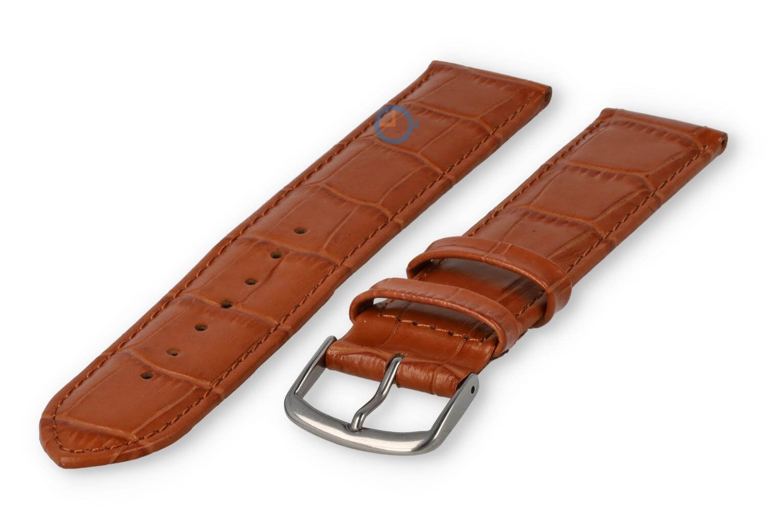 Lightly padded XL watch strap - 22mm - brown