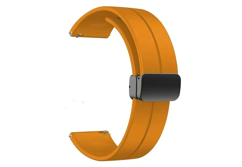Durable silicone strap 18mm - ochre