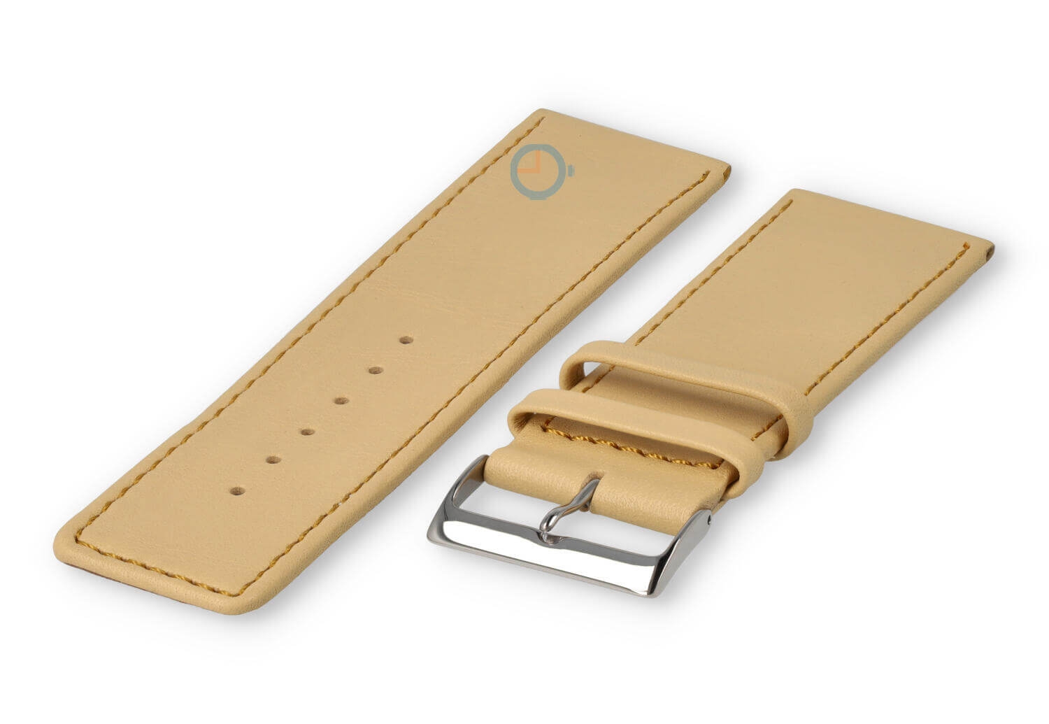 30mm watch strap smooth leather - vanilla