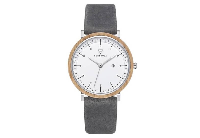 Kerbholz watchstrap Amelie Oak Slate Grey
