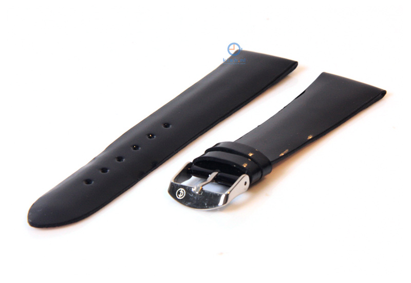Watchstrap 20mm glossy black leather