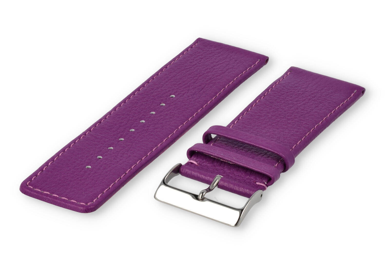 XL watch strap smooth leather - 30mm - purple