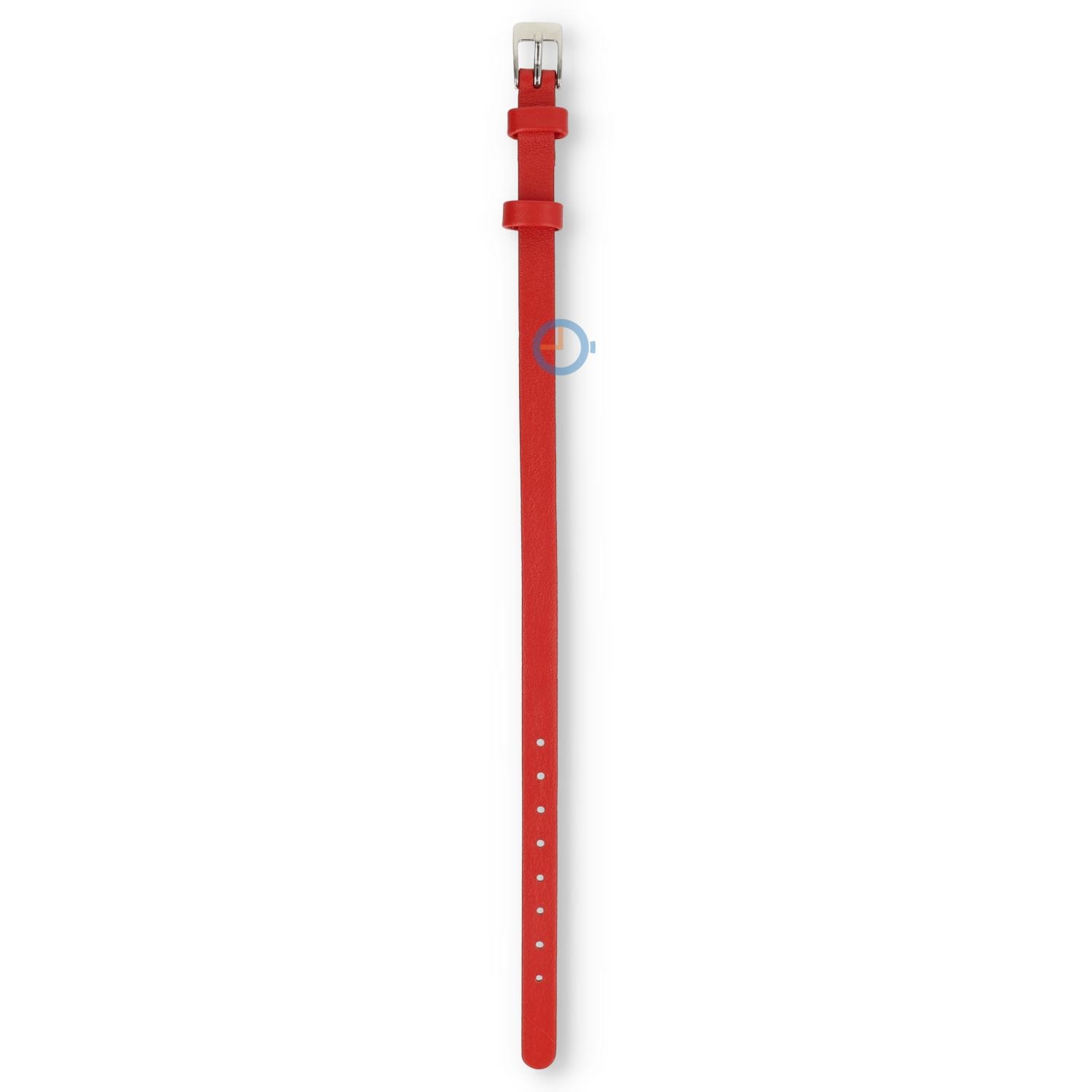 One-piece leather strap - 8mm - red