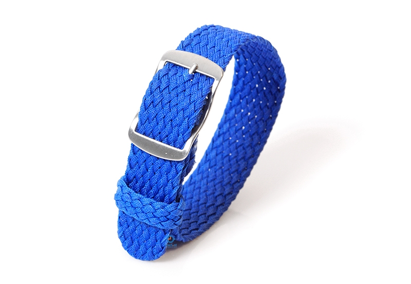 Perlon watch band 18mm royal blue