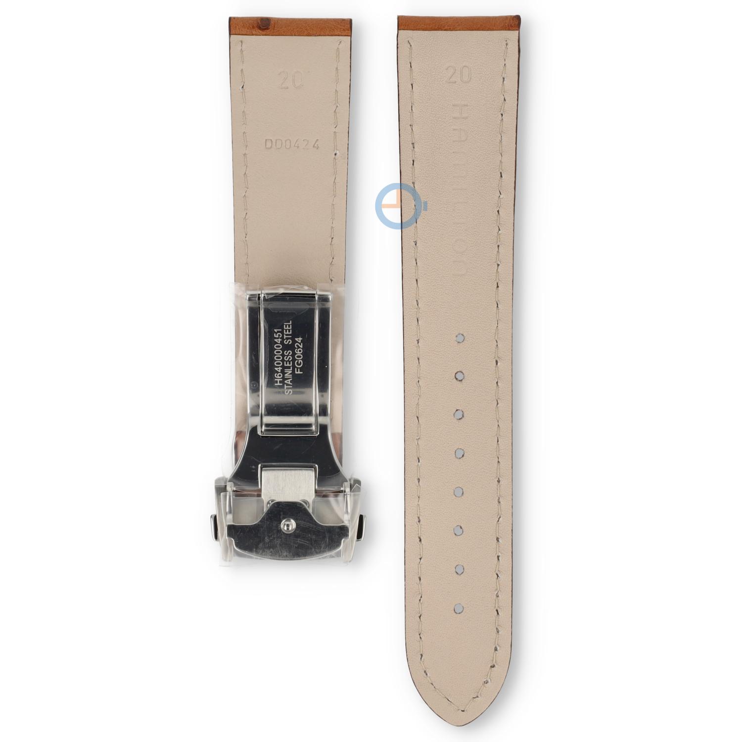 Hamilton watch strap H32565585 - brown leather