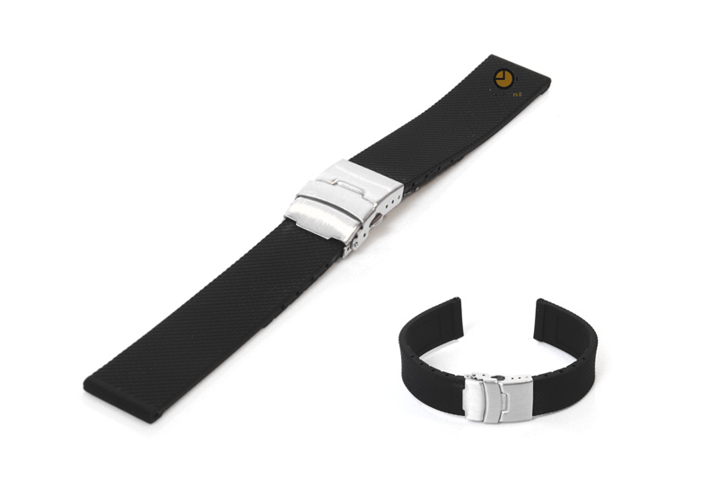 Watchstrap 22mm rubber black