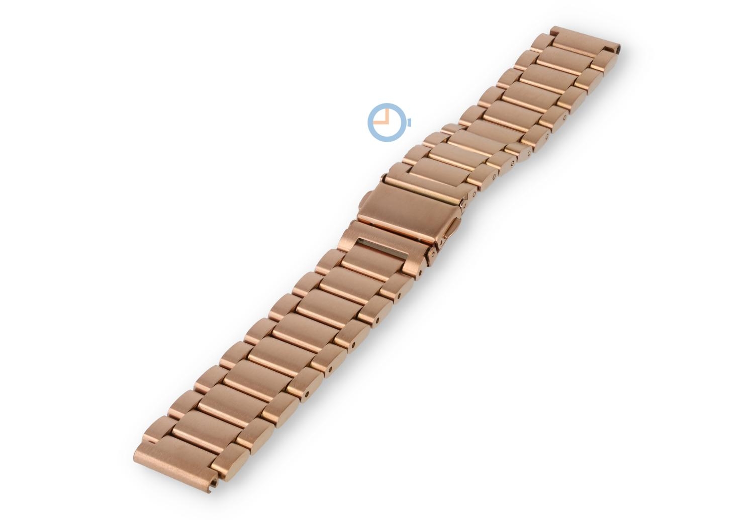 16mm steel linked strap matt - roségold