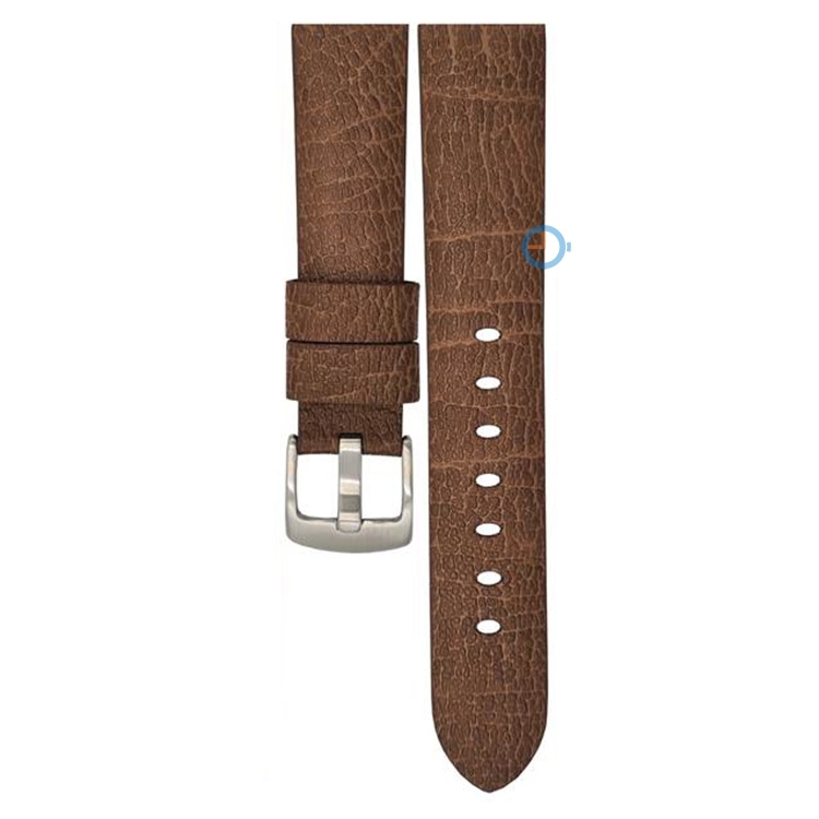 Vegan apple fiber watch strap: 20mm dark-brown