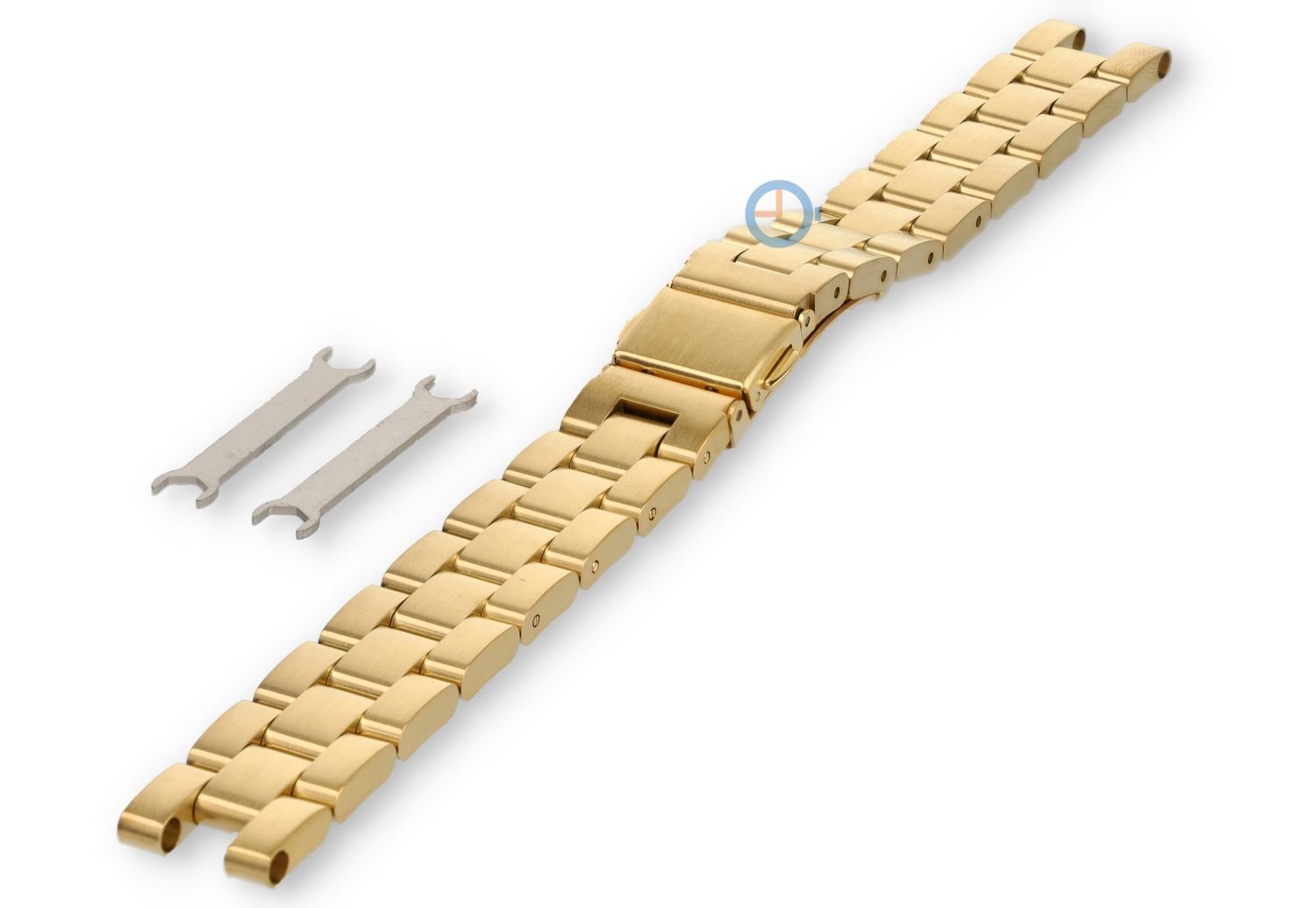 Alternative strap for Garmin Lily - yellowgold steel - 14mm