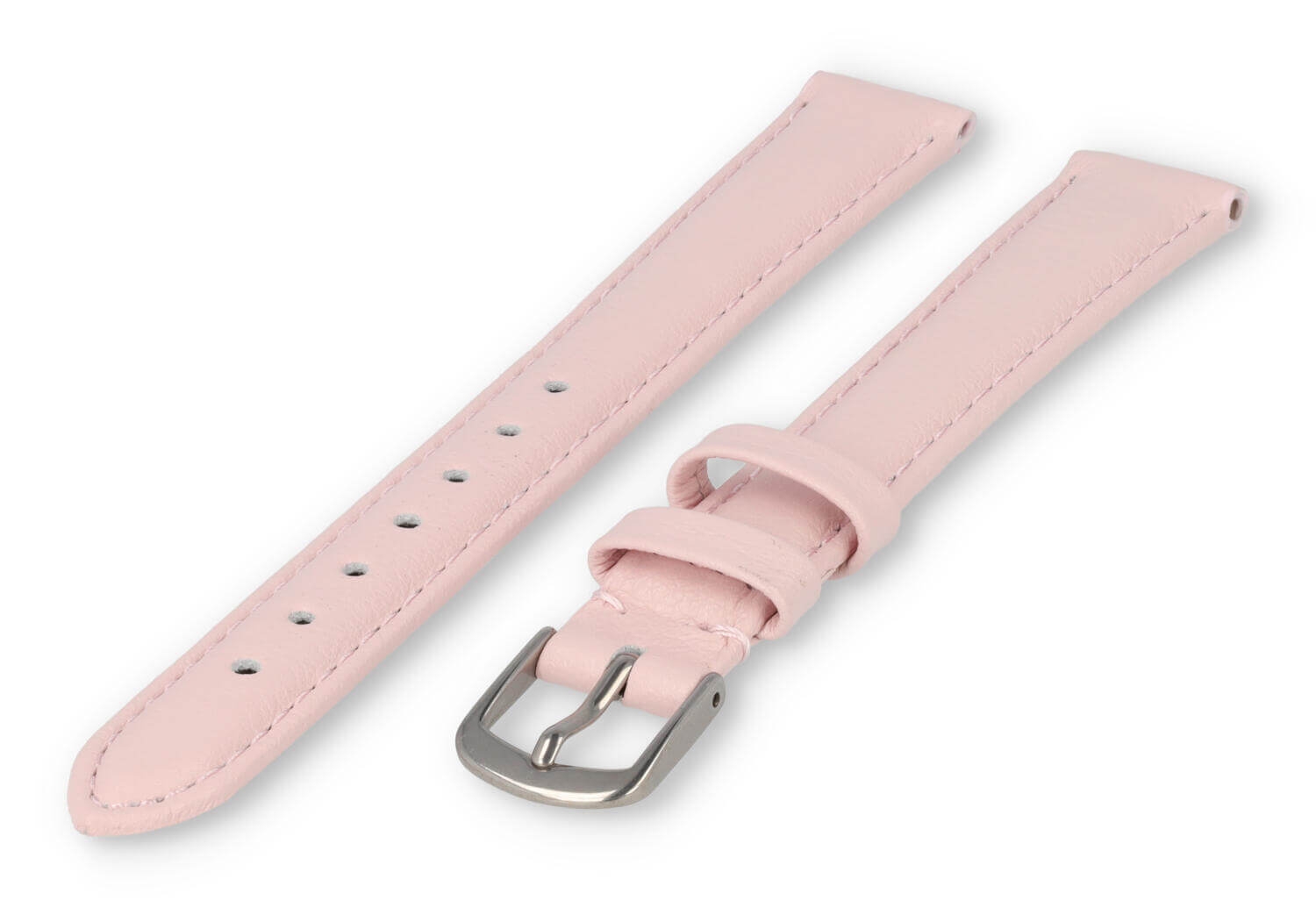 XL watch strap smooth leather - 16mm - pastel pink