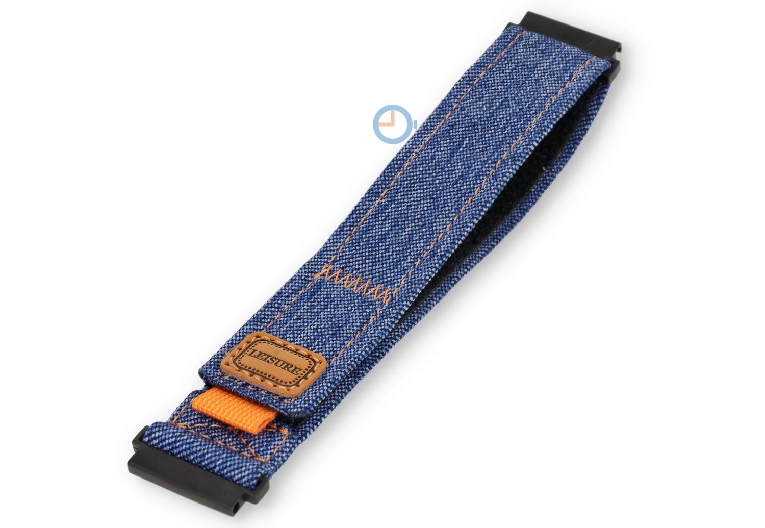 Blue denim-style wrist strap - 20mm - hook-and-loop