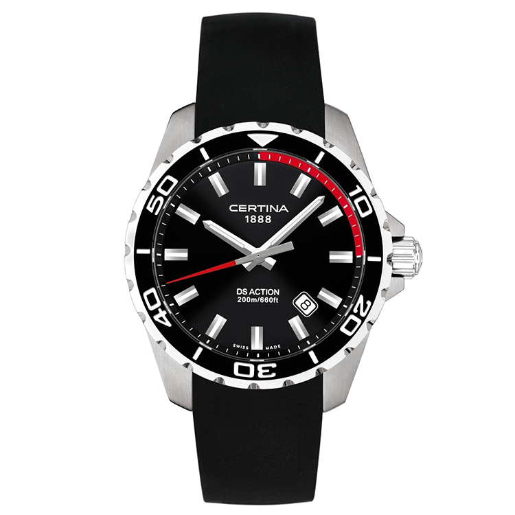 Certina bracelet C26070784269A black rubber without buckle