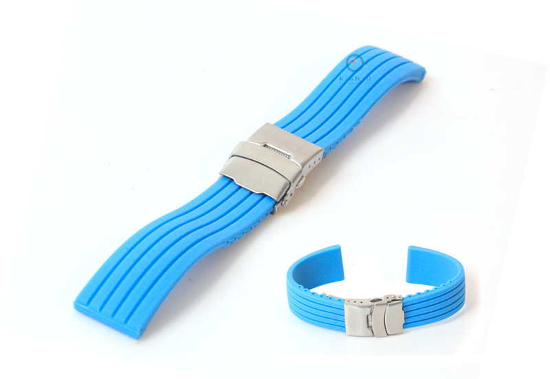 Watchstrap 20mm rubber blue