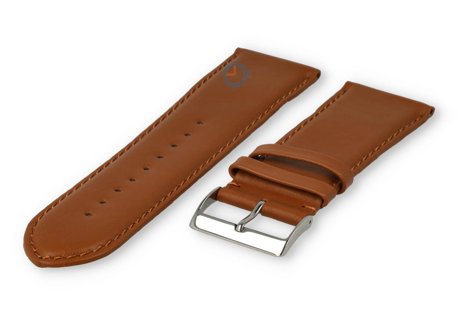 28mm watch strap smooth leather - brown
