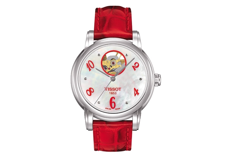 Tissot watchstrap T0502071611603 red leather