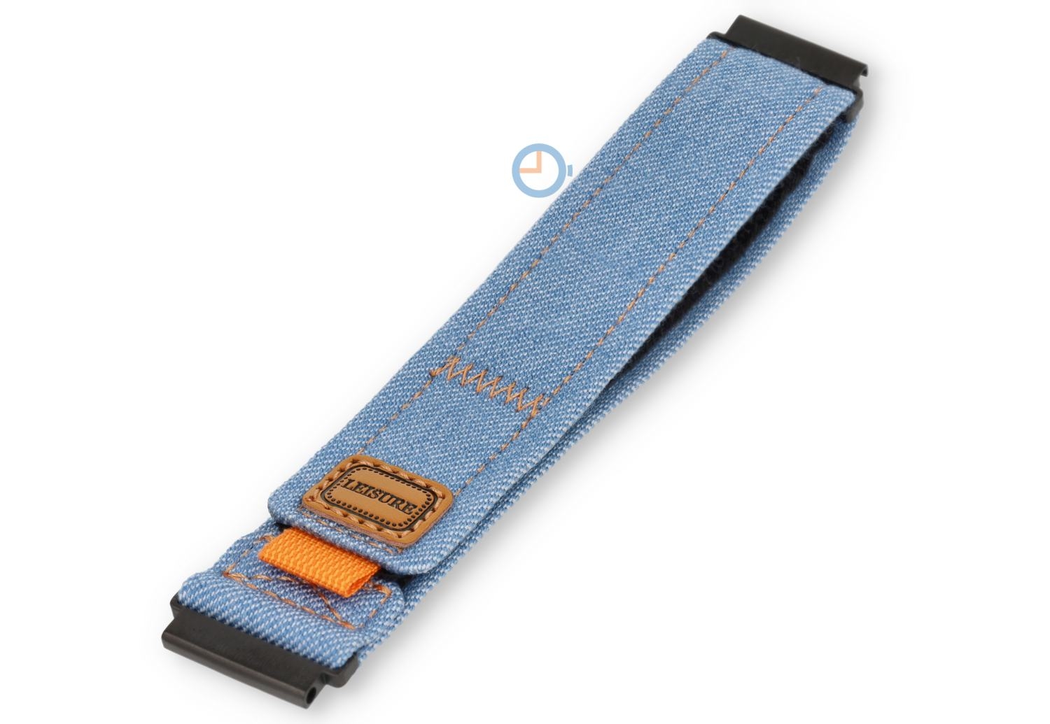 Light-blue denim-style wrist strap - 20mm - hook-and-loop