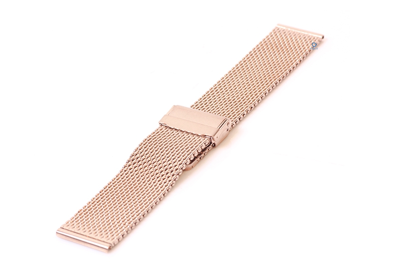 Milanese horlogeband 24mm roségoud (grof)
