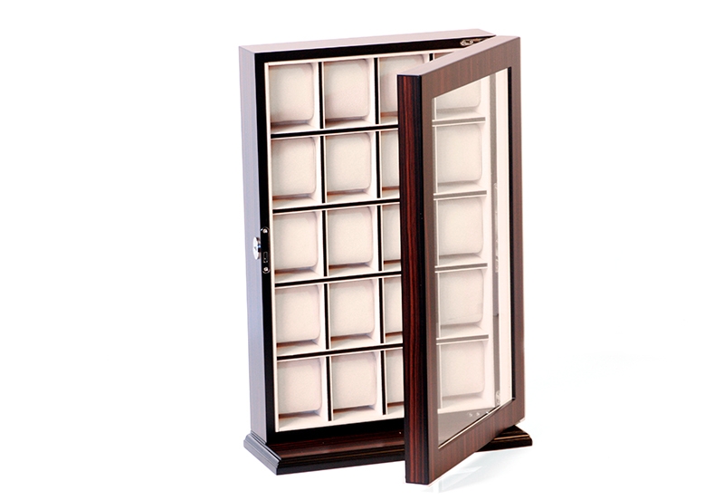 Horlogevitrine voor 20 horloges - Ebony finish