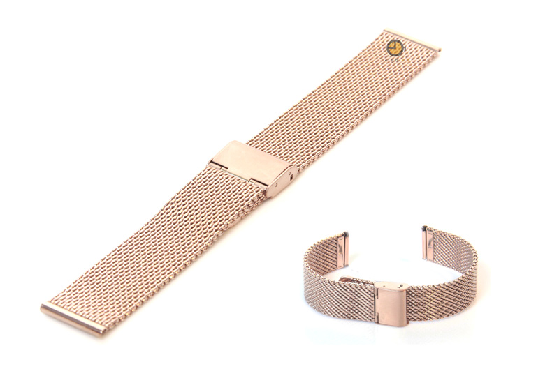 Mesh watchstrap 20mm rose gold