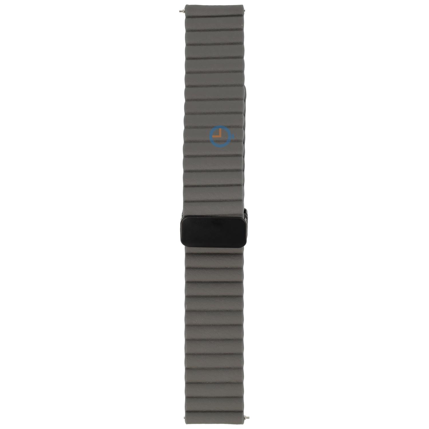 Magnetic leatherstrap - 20mm - Grey