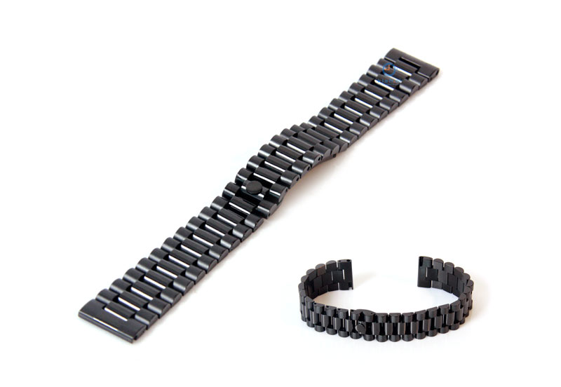 Watchstrap 18mm stainless steel black