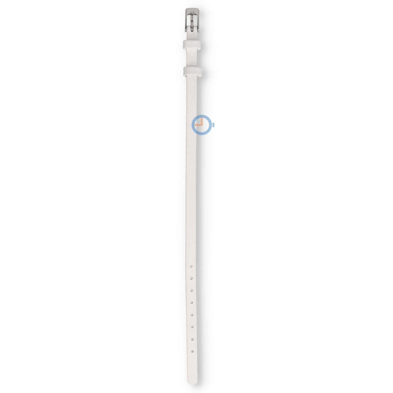 One-piece leather strap - 6mm - white