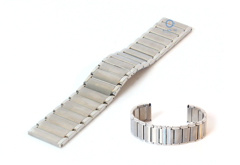 Watchstrap 24mm stainless steel silver
