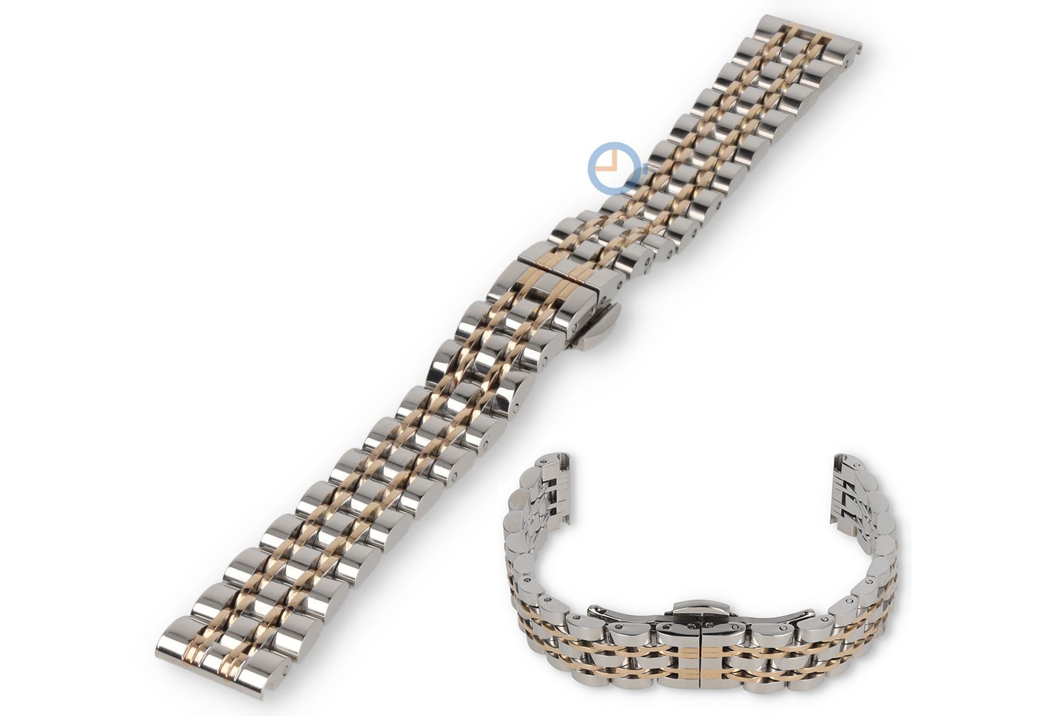 14mm Rolex Jubilee bracelet - silver/rose metal
