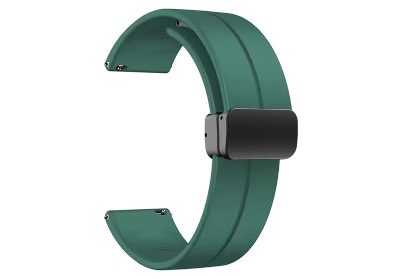 Durable silicone strap 18mm - sage green