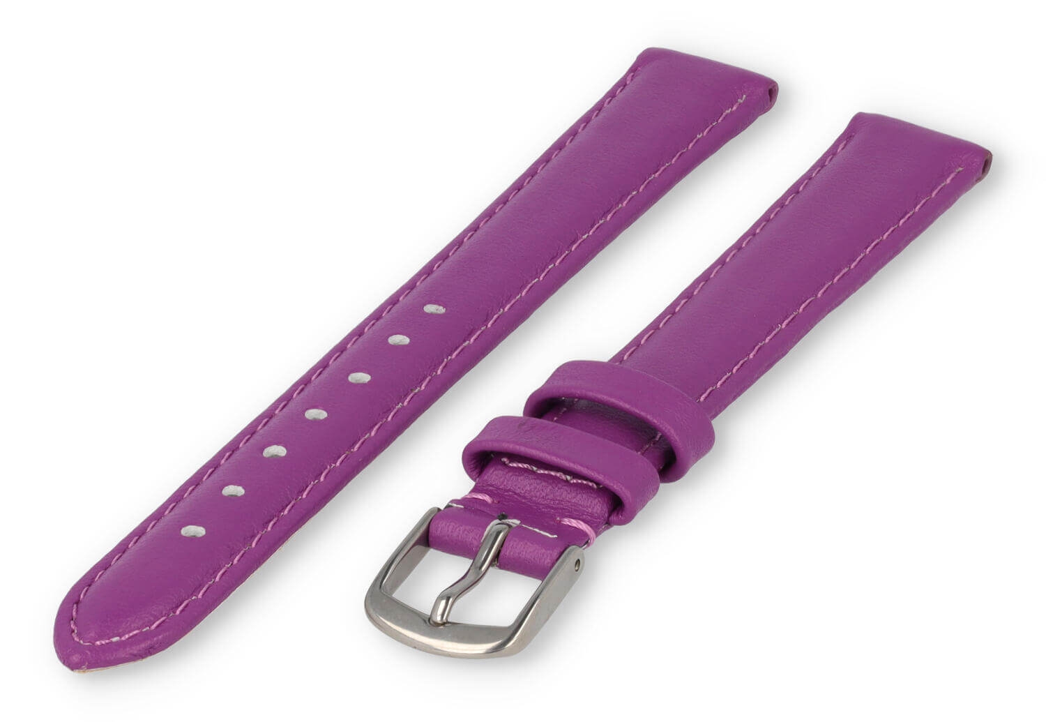 XL watch strap smooth leather - 16mm - purple