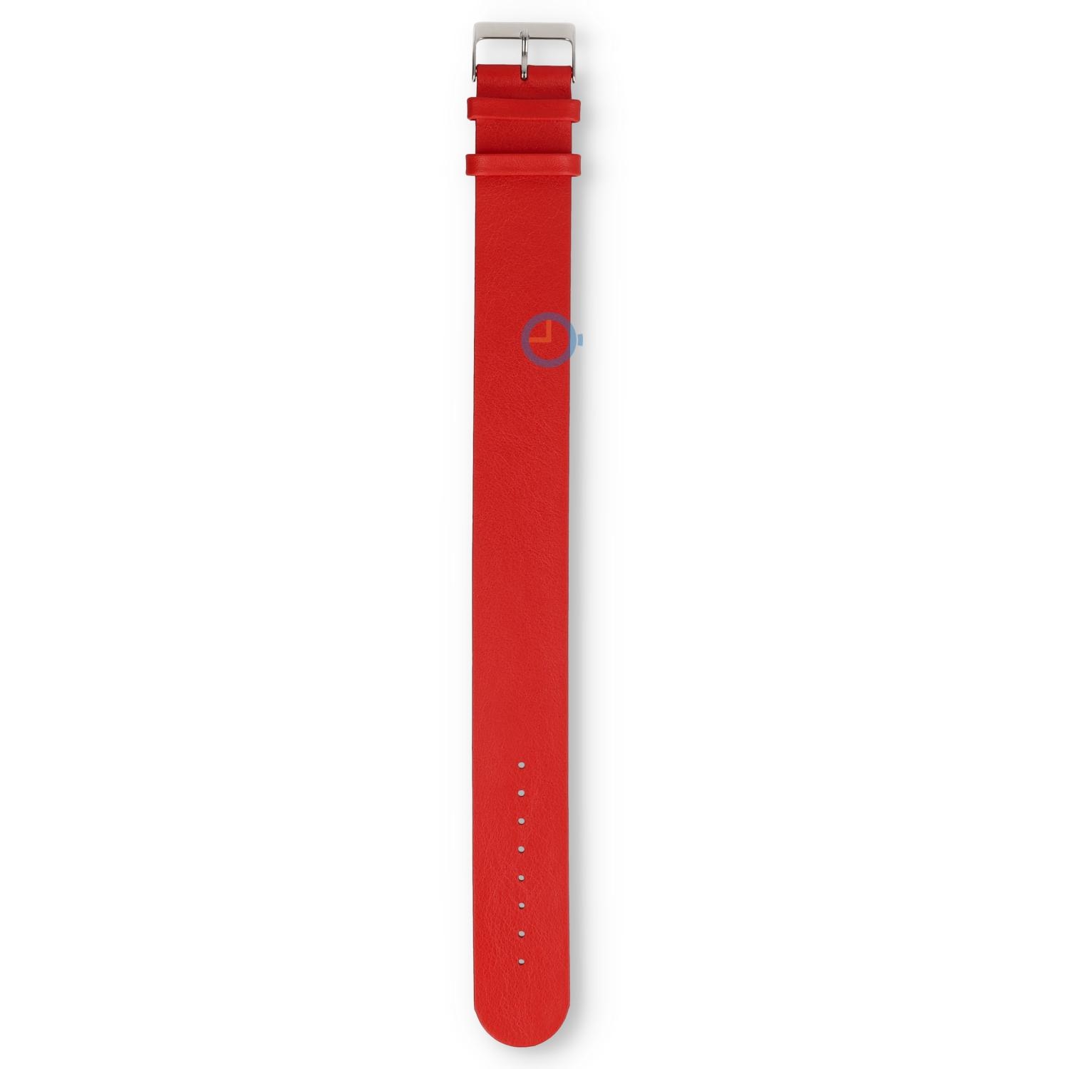One-piece leather strap - 24mm - red