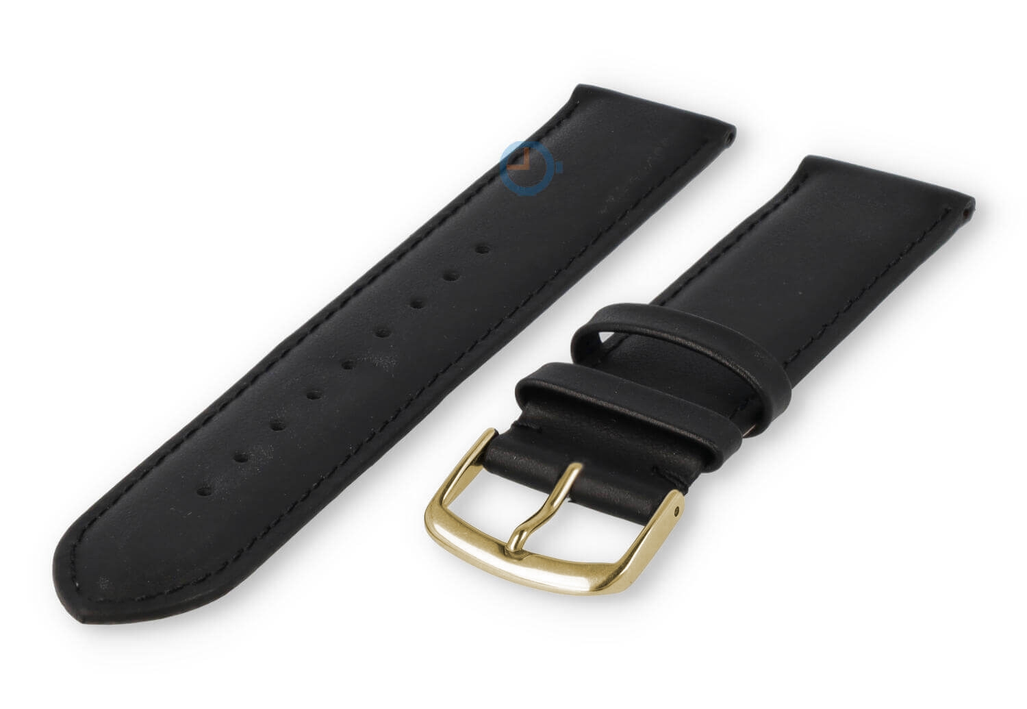 Universal Daniel Wellington watch strap - 22mm - smooth - black/gold