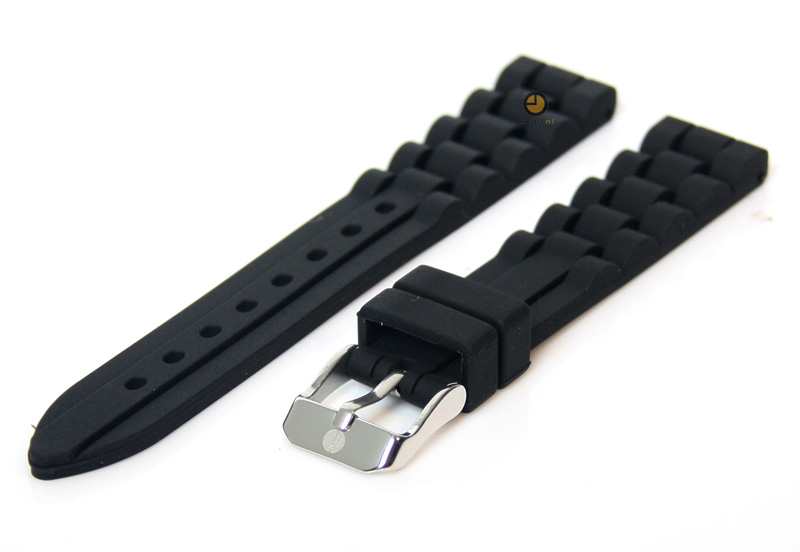 Flexible watchstrap 16mm brown silicone