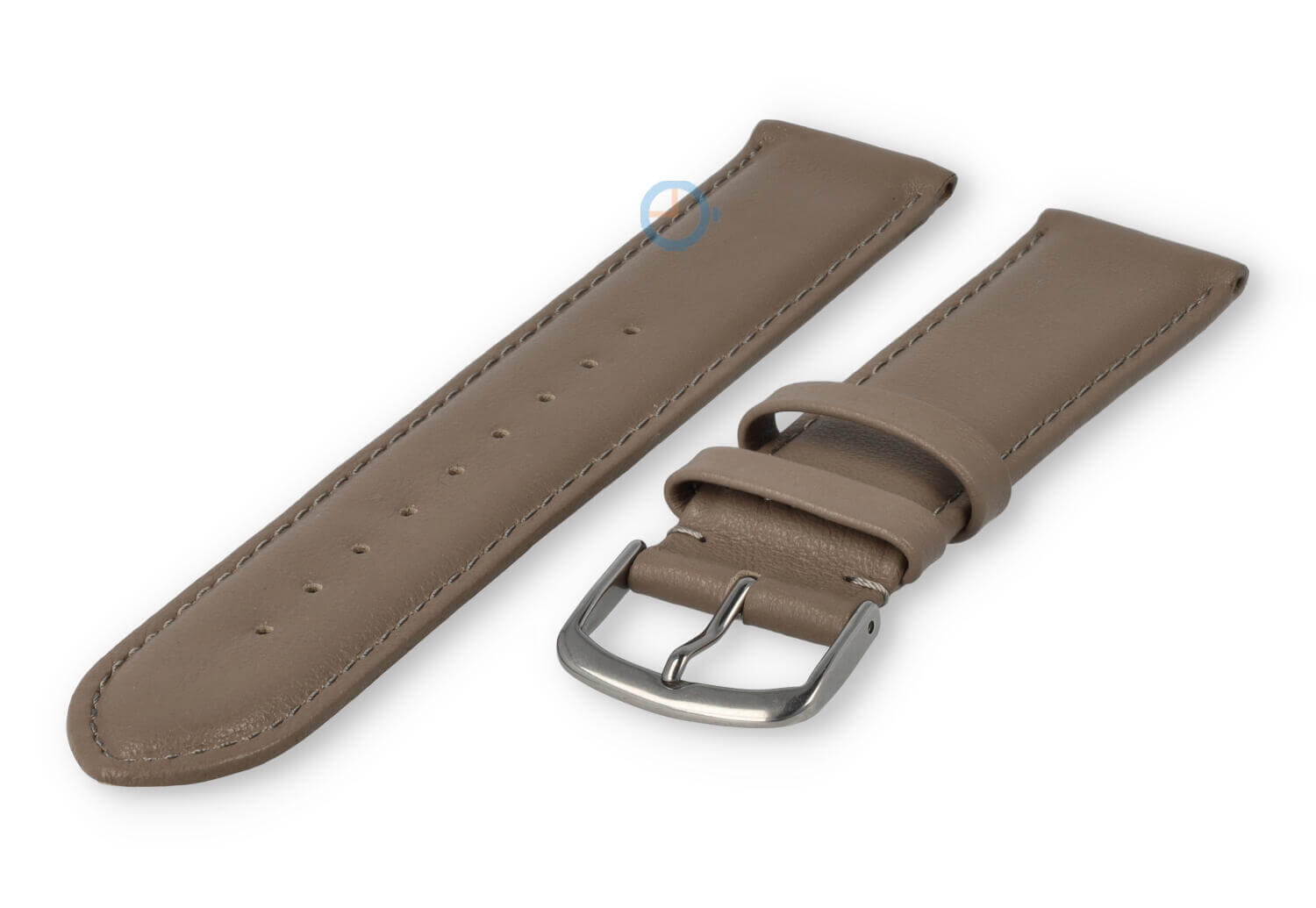 20mm watch strap smooth leather - taupe