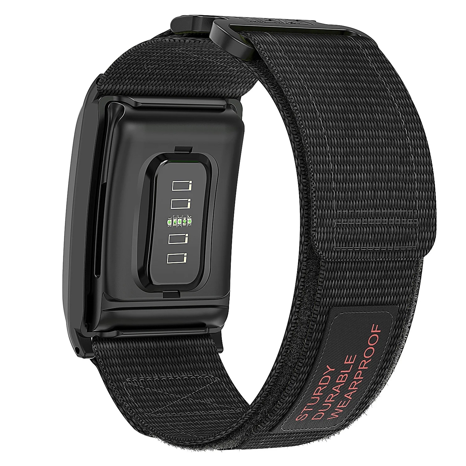 Whoop 4.0 - black nylon strap hook-and-loop fastener