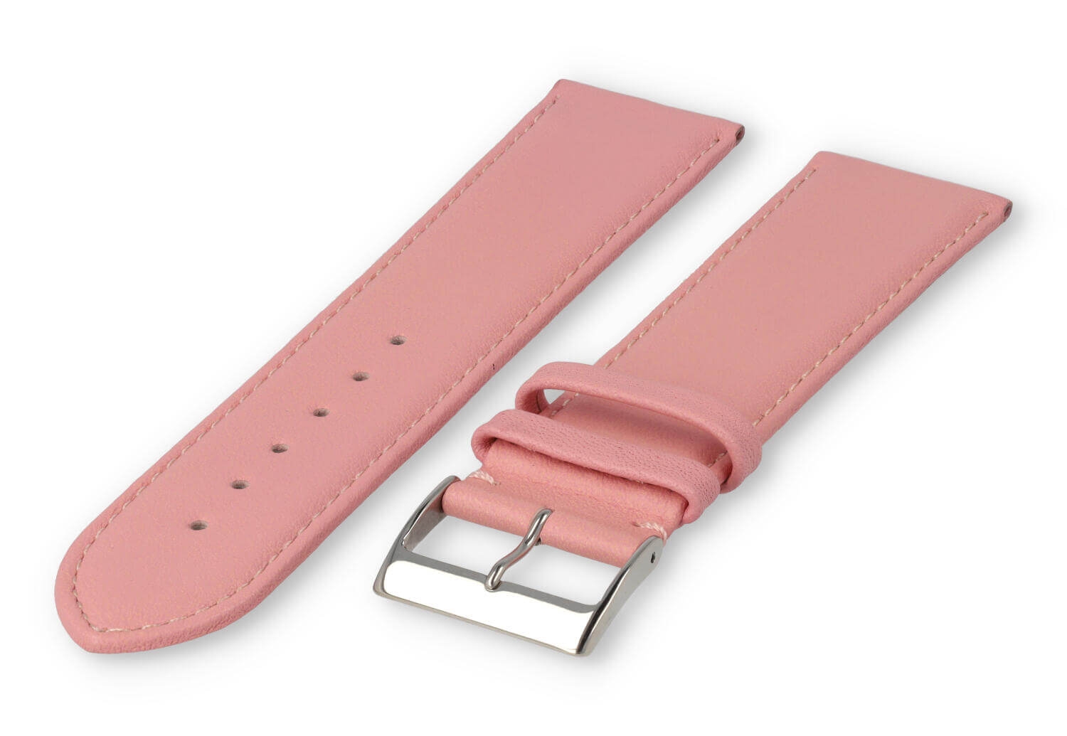 XL watch strap smooth leather - 24mm - light pink