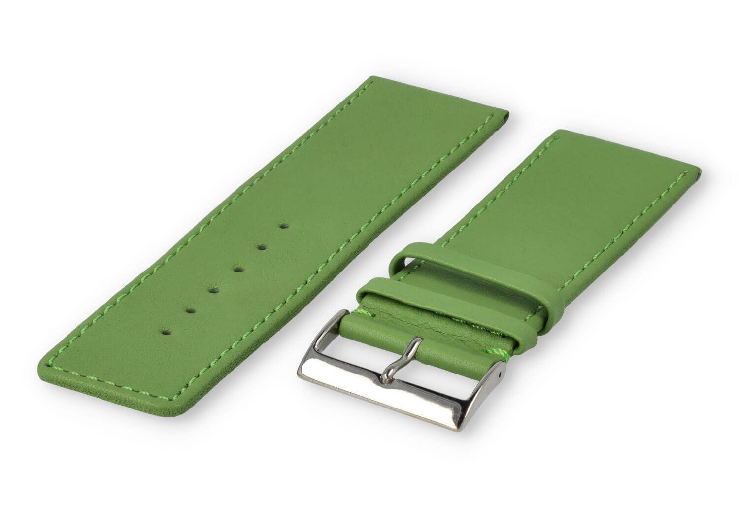 XL watch strap smooth leather - 30mm - apple green