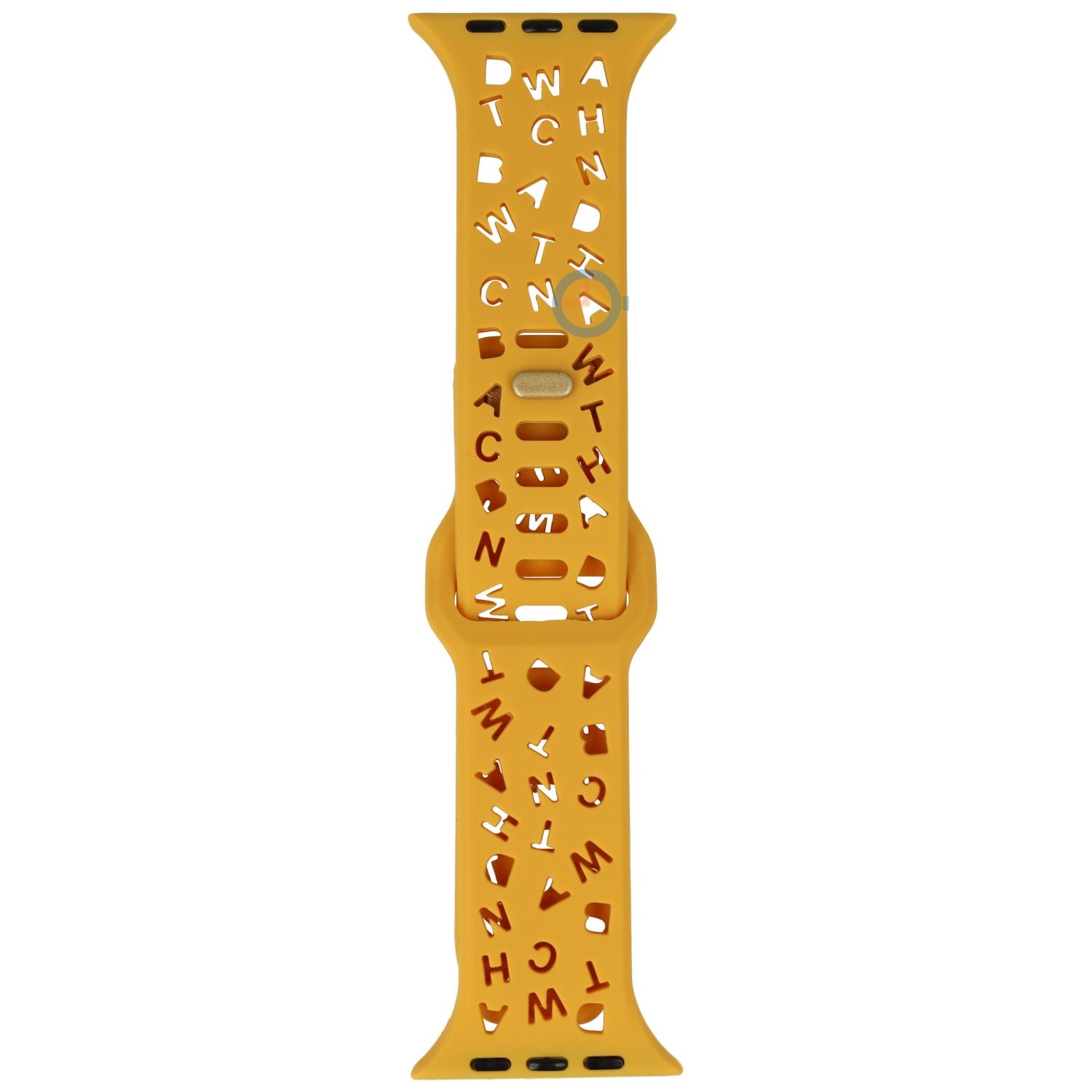 Letter Silicon strap - Apple Watch 41mm - Yellow