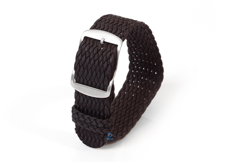 Perlon watch band 22mm black