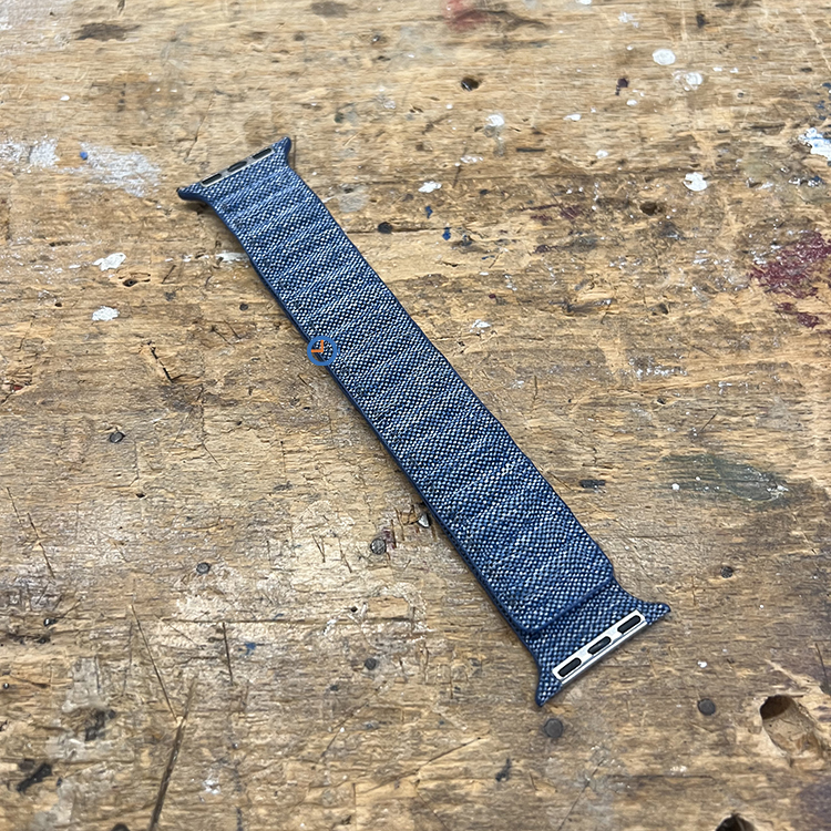 Denim Nylon Magnetic Bandje - Apple Watch 45mm - blue