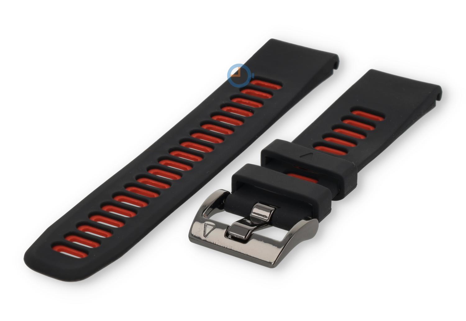Garmin watchstrap Fenix 5/6/7 black-red