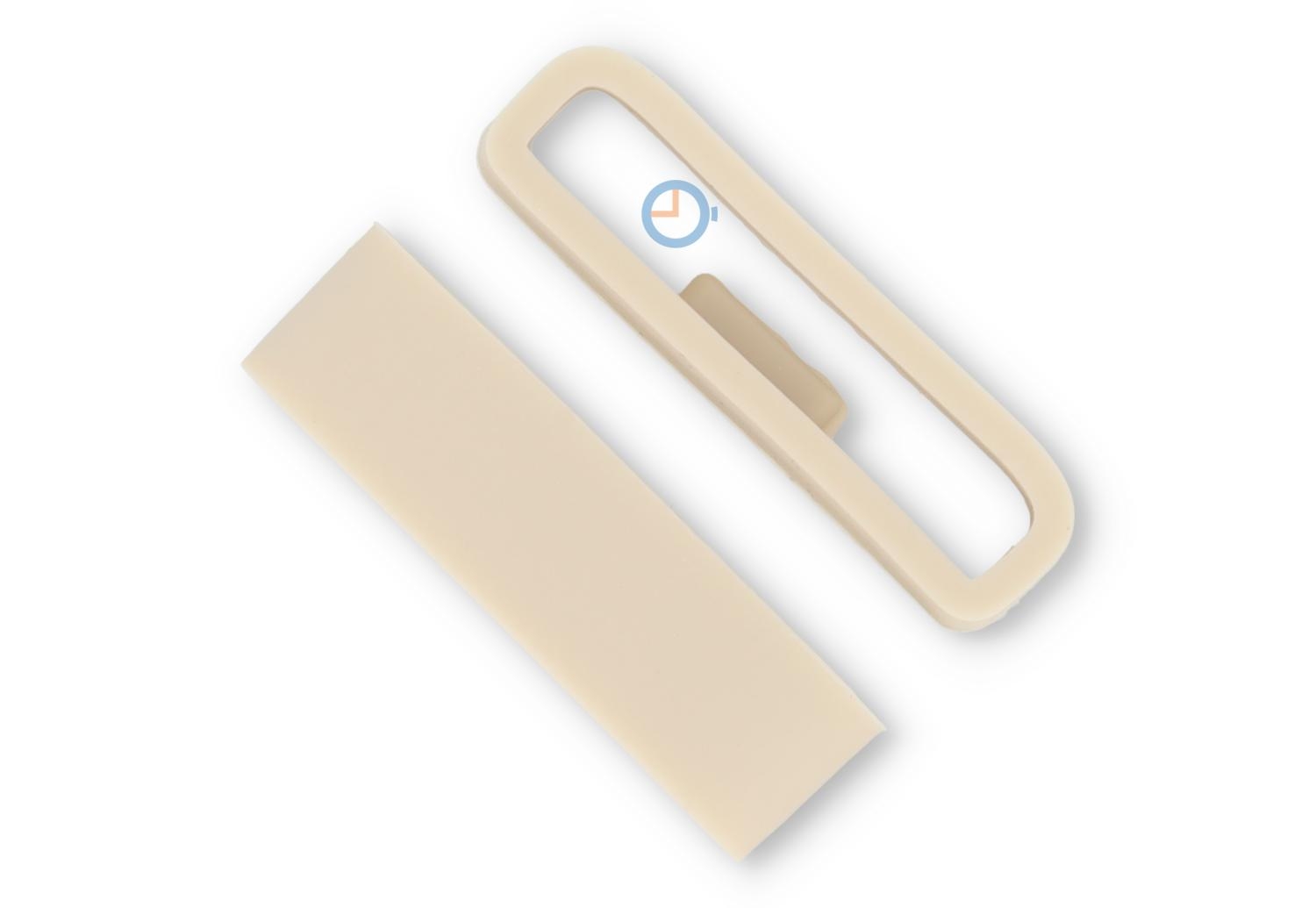 Band keeper 24mm Off-White silicone non-slip - 1 piece