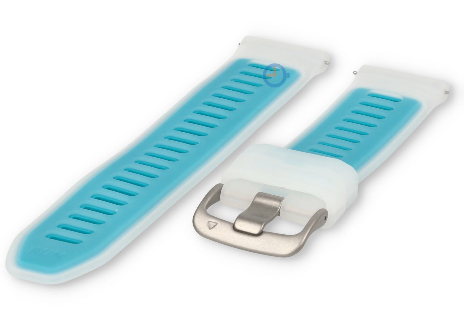 20mm watch strap Garmin Bounce 2 - transparant/blue