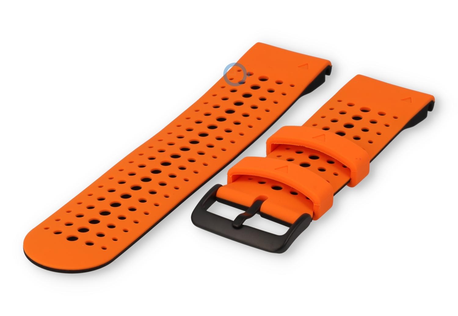 QuickFit 26mm strap - Garmin Fenix 7X - orange/black