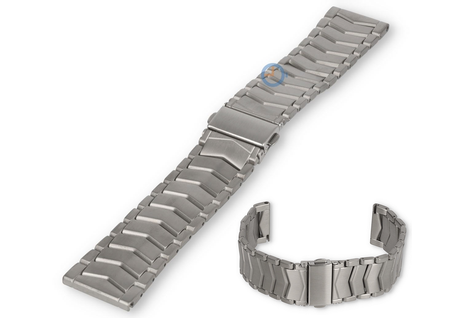 22mm V-link watch strap - silver metal
