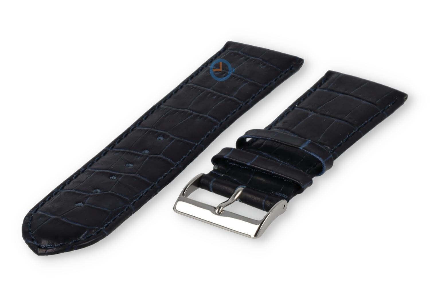 Calfskin watch strap - 26mm - dark blue